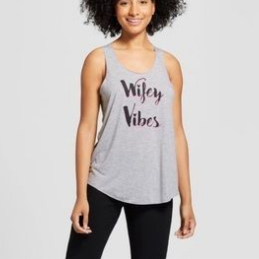 NWT Love & Cherish Wifey Vibes Gray Tank Size Small